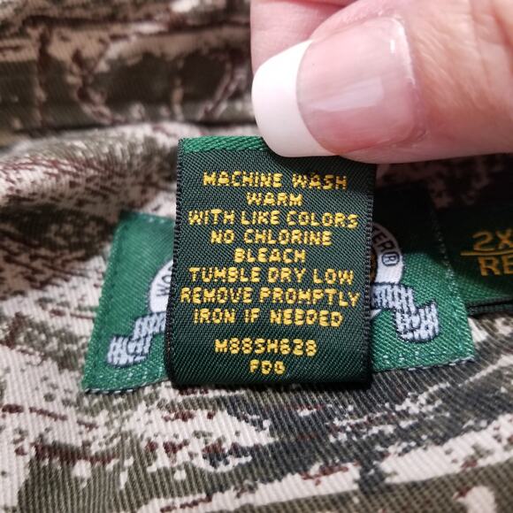 Cabela’s Camo Real Tree Heavy Long Sleeve Button Up Hunting Shirt Men's Size 2XL - Picture 8 of 8